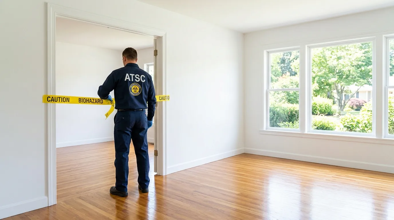 Certified biohazard cleanup crew performing Crime Scene Cleanup in Orange